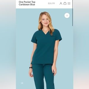 Caribbean blue mandala scrubs small